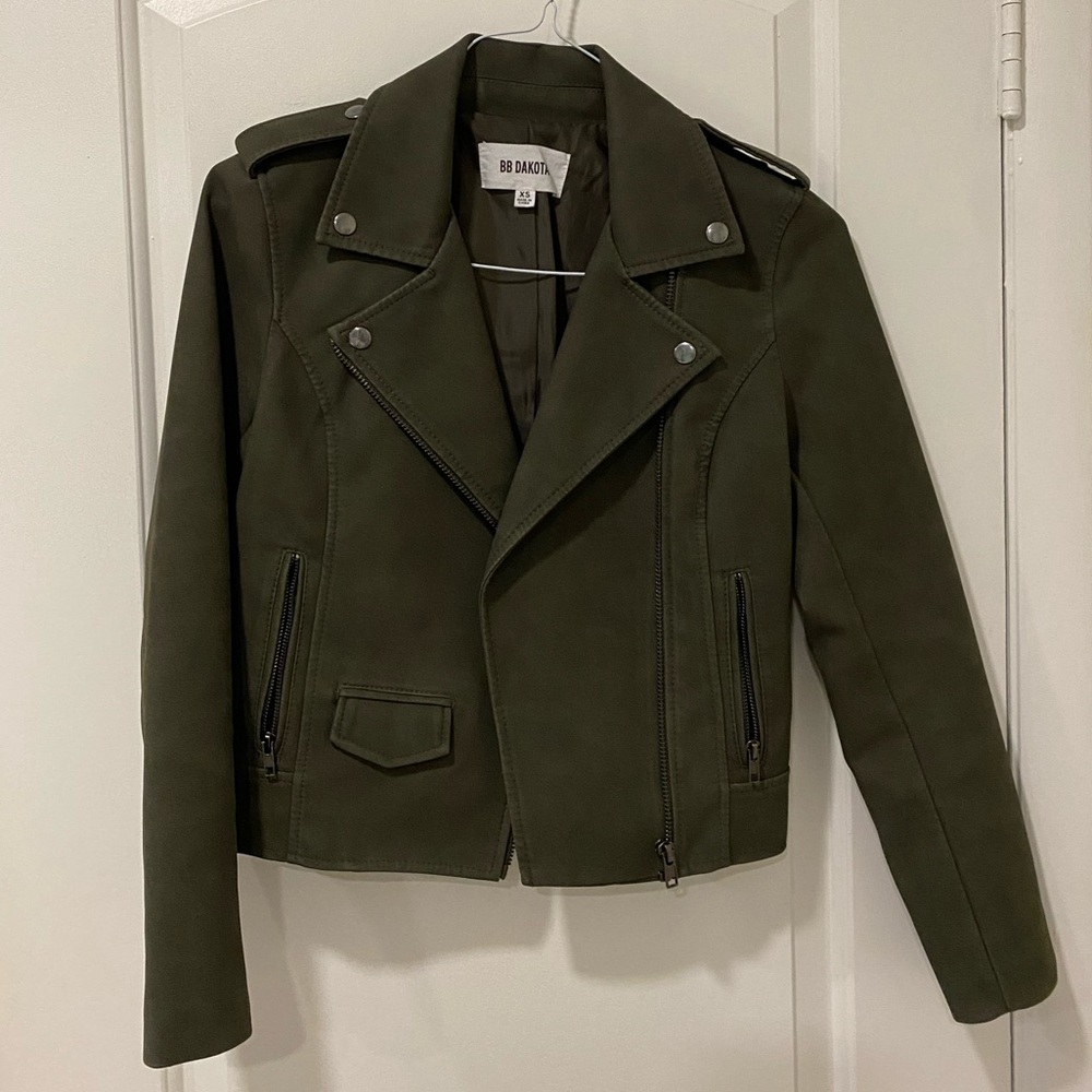BB Dakota Moto Jacket - green - XS